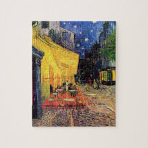 Van Gogh ; Terrasse de café la nuit, beaux-arts vi Puzzle