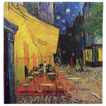 Van Gogh ; Terrasse de café la nuit, beaux-arts vi Serviette