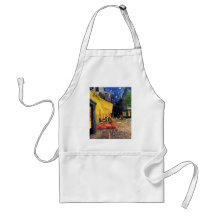 Van Gogh ; Terrasse de café la nuit, beaux-arts vi Tabliers