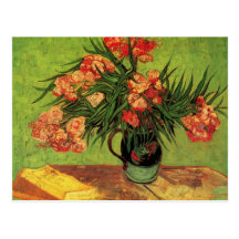Van Gogh ; Vase toujours à la vie avec des oléandr Carte Postale