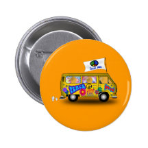 Van hippie magique pin's avec agrafe