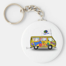 Van hippie magique porte-clés