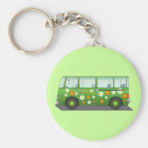Van hippie porte-clés