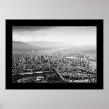 Vancouver (noir et blanc) affiche