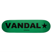 VANDAL★ Skateboard Generic (Black on Green)