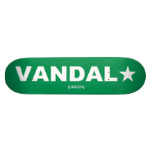 VANDAL★ Skateboard Generic (White on Green)