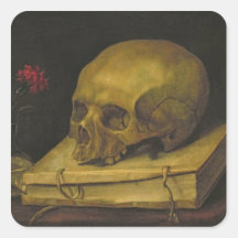 Vanitas, c.1644 (huile sur la toile) autocollants carrés