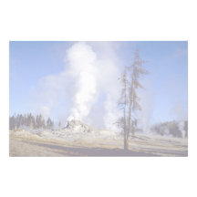 Vapeur blanche, bassin supérieur de geyser, Yellow Papier À Lettre Personnalisé