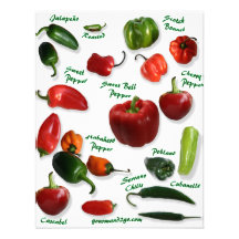 Variétés de piment cartons d'invitation