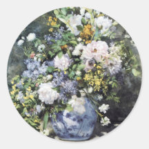 Vase à Pierre-Auguste Renoir de fleurs Adhésifs