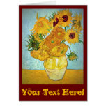 Vase à Vincent van Gogh avec 12 tournesols custom2 Carte De Vœux