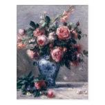 Vase de roses carte postale