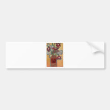 Vase et fleurs chinois autocollant pour voiture