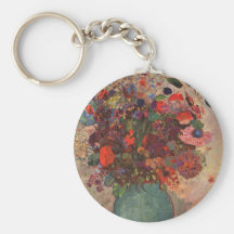 Vase turc, Odilon Redon, fleurs vintages florales Porte-clé