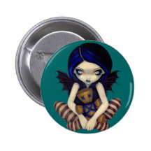 "Vaudou dans" le bouton bleu Badge