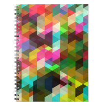 Vecteur coloré abstrait frais carnet à spirale
