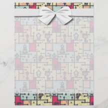 vecteur geeky de motif de labyrinthe de robot prospectus avec motif