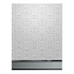 Vecteur gris et blanc élégant de damassé cartes postales