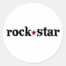 Vedette du rock adhésif