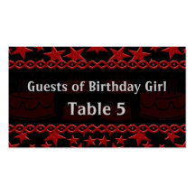 Vedette du rock de gâteau d'anniversaire dans le T Cartes De Visite Personnelles