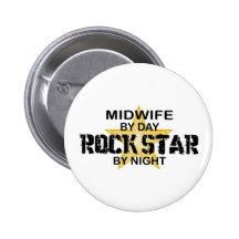 Vedette du rock de sage-femme par nuit badges avec agrafe
