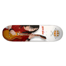 Vedette du rock de vecteur plateau de skate