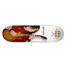 Vedette du rock de vecteur plateaux de skate