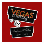 Vegas allume le faire-part de mariage rouge