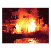 Vegas - île de trésor - explosion, bateau d'abando invitation