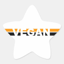 Végétalien dans des rayures de Halloween Stickers En Étoile
