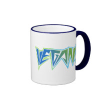 Végétalien de bleu de balancier tasses à café