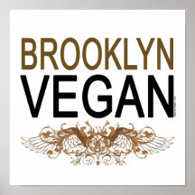 Végétalien de Brooklyn Affiche