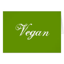 Végétalien. Vert. Slogan. Coutume Carte De Vœux
