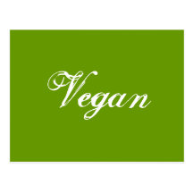 Végétalien. Vert. Slogan. Coutume Carte Postale