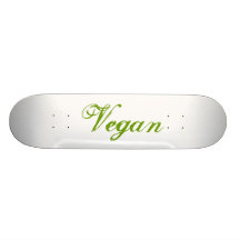 Végétalien. Vert. Slogan. Coutume Plateaux De Planche À Roulettes