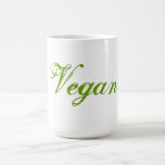 Végétalien. Vert. Slogan. Coutume Tasse