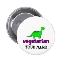 Végétarien - conception de dinosaure badges