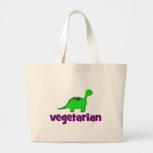 Végétarien - conception de dinosaure sacs en toile