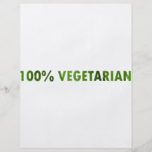 VÉGÉTARIEN DE 100 POUR CENT TRACT CUSTOMISÉ