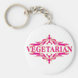 Végétarien rose porte-clef