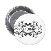 Végétarien vintage badges avec agrafe