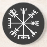 Vegvísir (boussole de Viking) Dessous De Verres