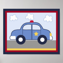 Véhicule de police/affiche #1 d'impression de héro