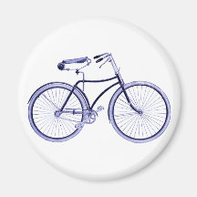 Vélo bleu magnets pour réfrigérateur