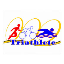 VÉLO de COURSE de BAIN de Triathlete Carte Postale