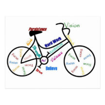 Vélo de motivation, bicyclette, faisant un cycle,  cartes postales