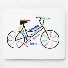 Vélo de motivation, bicyclette, faisant un cycle,  tapis de souris