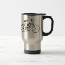 Vélo de motivation, bicyclette, faisant un cycle,  mugs