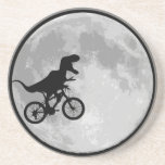 Vélo et lune de dinosaure dessous de verres