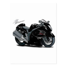 Vélo noir de Hayabusa Cartes Postales